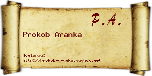 Prokob Aranka névjegykártya