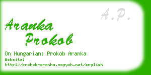 aranka prokob business card